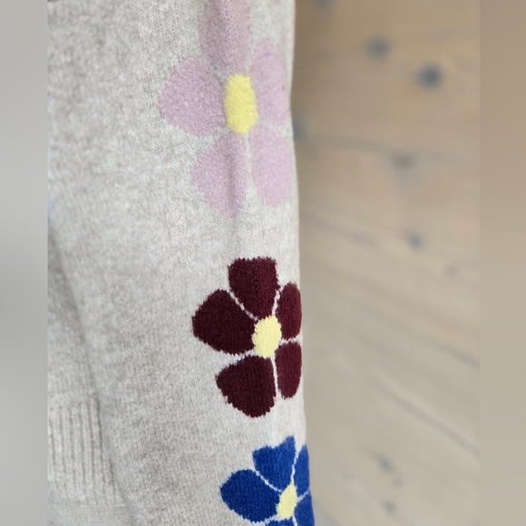 Madewell Belmore Floral Sleeve Pullover Sweater - Picture 4 of 9